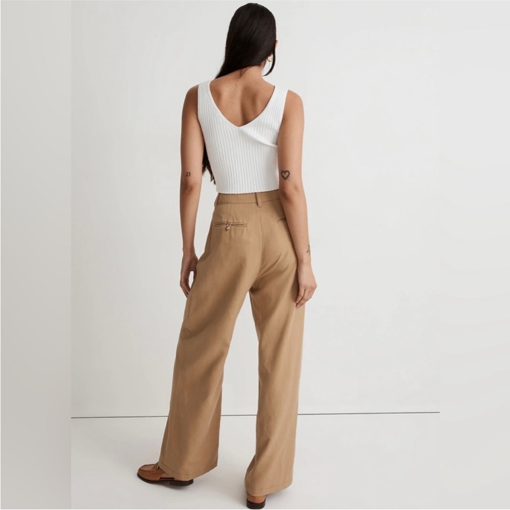 Madewell The Harlow Wide Leg Pant Acorn 2 Petite - Picture 2 of 11